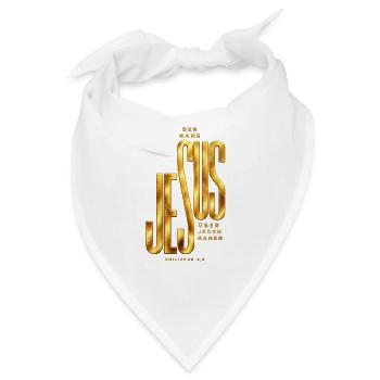 Der Name Jesus hat Kraft Jesus Geschenkidee - Bandana - Weiß - Vorne