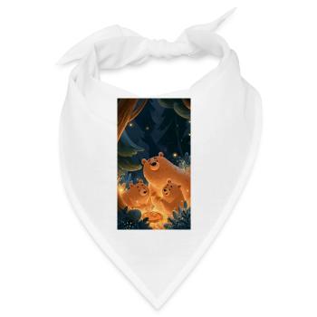 Lagerfeuer Bärenfreundschaft - Bandana - Weiß - Vorne