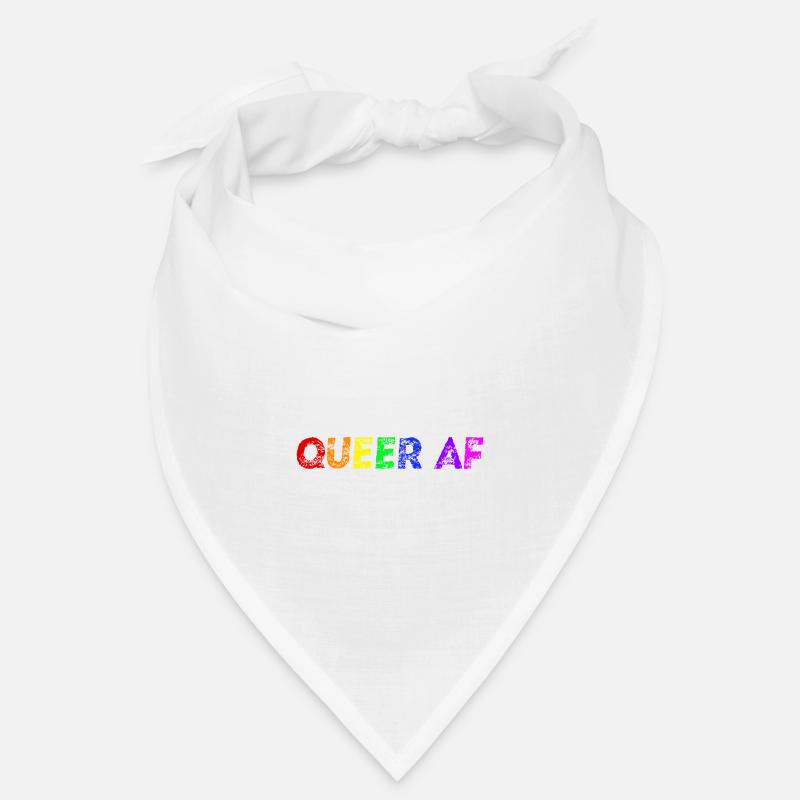 Queer AF Geschenkidee Regenbogenfahne LGBT LGBTQ+ Bandana