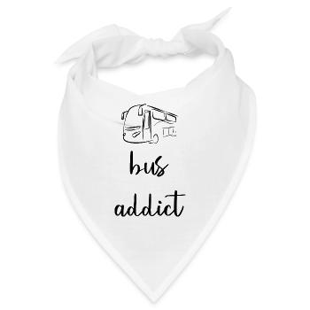 Bus Busfahrer Schulbus Autobus Busfahrerin - Bandana - Weiß - Vorne