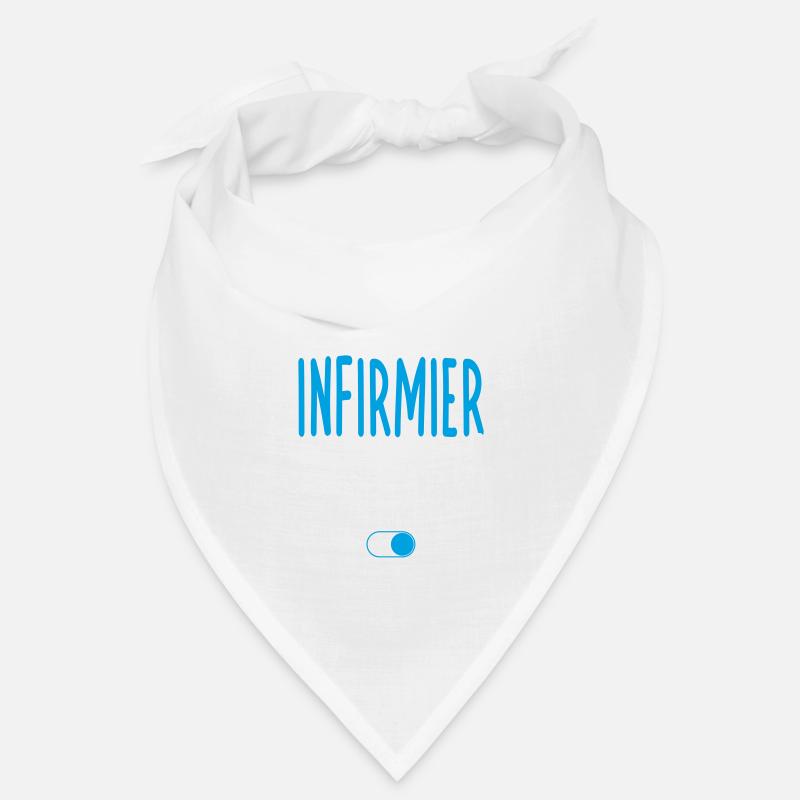 Mode Infirmier activé - Idée cadeau - Bandana - blanc