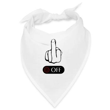 Fuck Off - Bandana - Weiß - Vorne