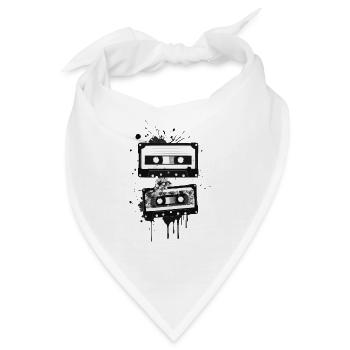 KÜNSTLERISCHE KASSETTEN : VINTAGE-MUSIK UND KUNST - Bandana - Weiß - Vorne