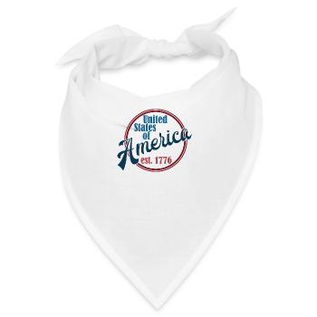 United States of America - Bandana - Weiß - Vorne