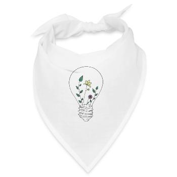 Glühbirne Floral - Bandana - Weiß - Vorne