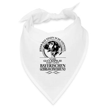 BAYERISCHER GEBIRGSSCHWEISSHUND Schutzengel Spruch - Bandana - Weiß - Vorne