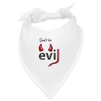 Don't be evil - Teufelshörner - Bandana - Weiß - Vorne