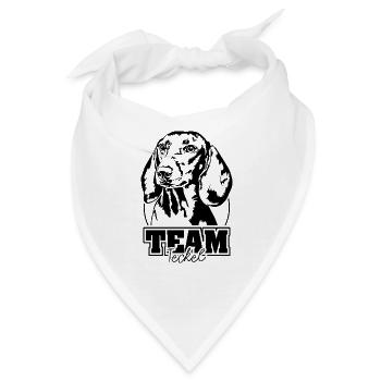 TEAM Teckel Hund Hunde Wilsigns - Bandana - Weiß - Vorne
