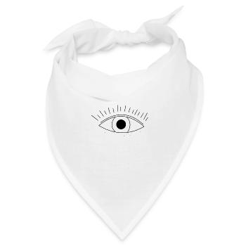 Illuminati Auge Hipster - Bandana - Weiß - Vorne