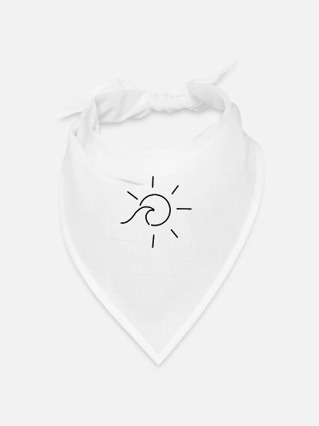 Sonne Meer - Bandana - Weiß