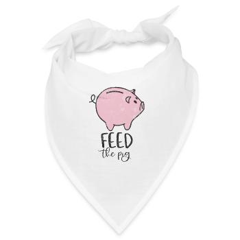 GELD SPAREN AKTIEN SCHWEIN SPARSCHWEIN SPAR MOTIV - Bandana - Weiß - Vorne