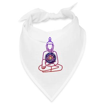 Buddha Sun - Bandana - Weiß - Vorne