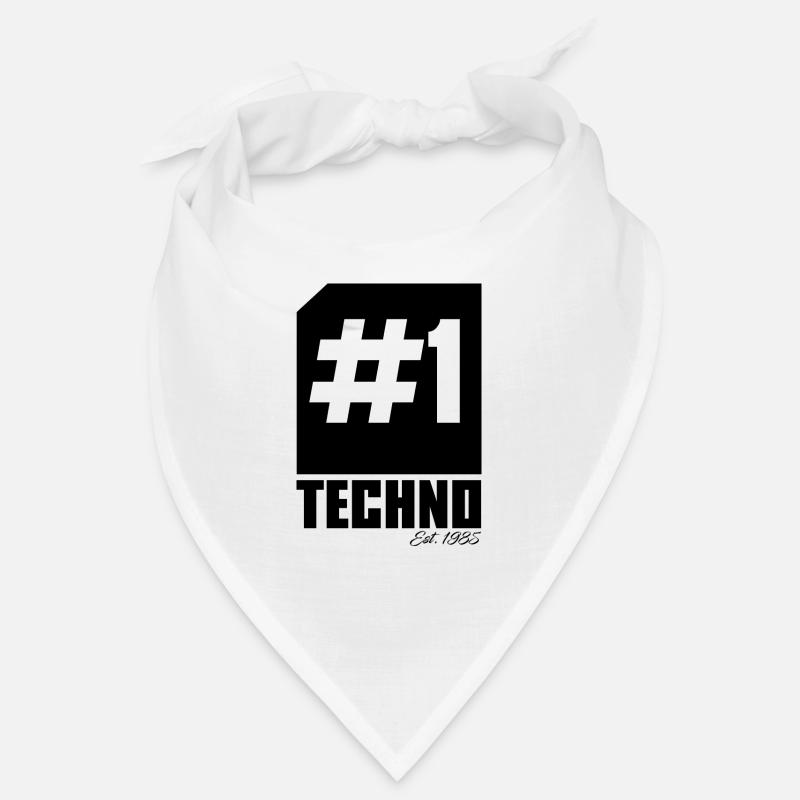 #1 TECHNO - Bandana - Weiß
