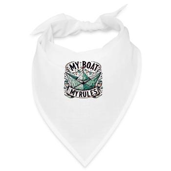 Mein Boot meine Regeln Design für Bootsfahrer - Bandana - Weiß - Vorne
