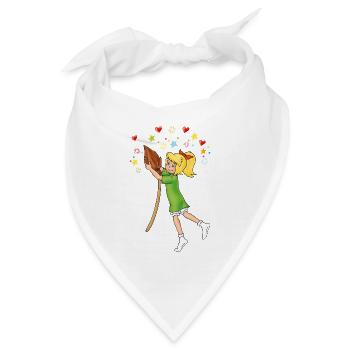 Bibi mit Kartoffelbrei Herzen Sternchen - Bandana - Weiß - Vorne