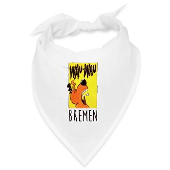 Bremer Stadtmusikanten Hund WauWau - Bandana - Weiß - Vorne