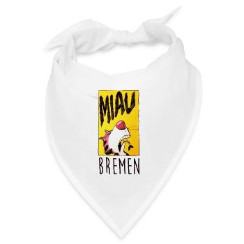 Bremer Stadtmusikanten Katze Miau - Bandana - Weiß - Vorne