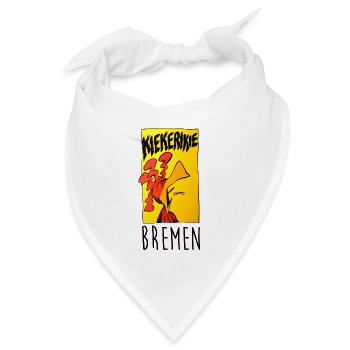 Bremer Stadtmusikanten Hahn Kikeriki - Bandana - Weiß - Vorne