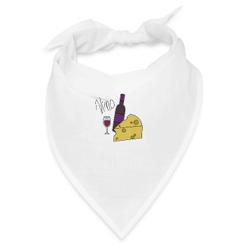 Wein - Bandana - Weiß - Vorne