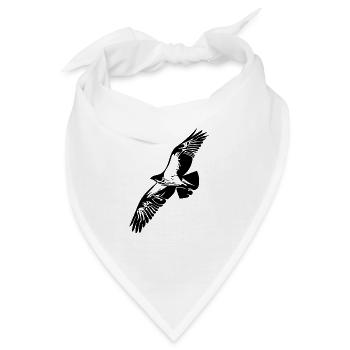 Adler im Segelflug für Vogelfreunde und Falkner - Bandana - Weiß - Vorne