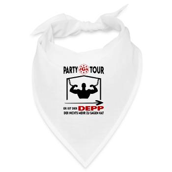 JGA Er ist der Depp der nichts mehr zu sagen hat - Bandana - Weiß - Vorne