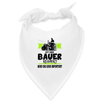 Ist der Bauer ruiniert Demostration Protest - Bandana - Weiß - Vorne