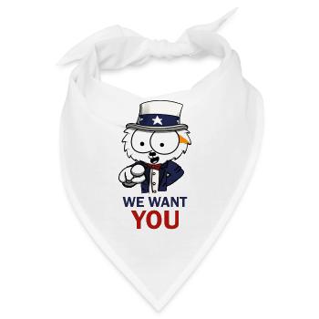 We Want You - Bandana - Weiß - Vorne