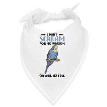 Wellensittich - Bandana - Weiß - Vorne