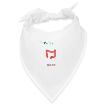 Screams Trapped Poop Farter und Lustig Geschenk - Bandana - Weiß - Vorne