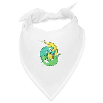 Nessie Hug Hugger und Liebhaber Geschenk - Bandana - Weiß - Vorne