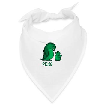 Pengooin Liebevoller Elternteil. Geschenk - Bandana - Weiß - Vorne