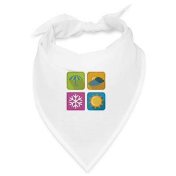 Wettervorhersage Wetterfrosch Gift - Bandana - Weiß - Vorne