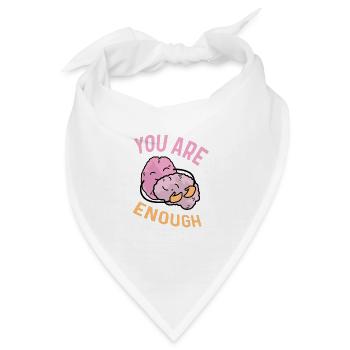 Du bist genug Liebende Person Gift - Bandana - Weiß - Vorne
