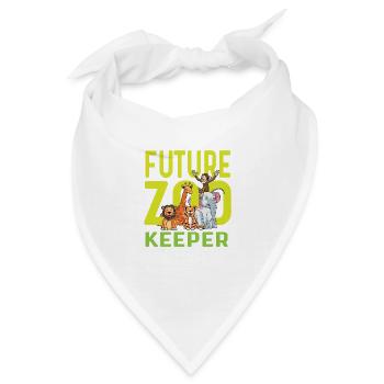 Zukünftige Zookeeper Zoologe Gift - Bandana - Weiß - Vorne