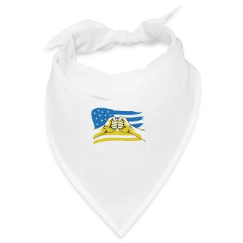 Lass uns die Ukraine gehen Sympathische Person Gif - Bandana - Weiß - Vorne