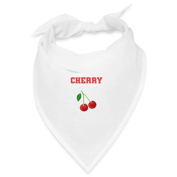 Ich will Kirsche Feinschmecker Geschenk - Bandana - Weiß - Vorne