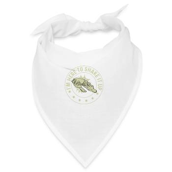 Hier zu schütteln Barkeeper und Barkeeper Geschenk - Bandana - Weiß - Vorne