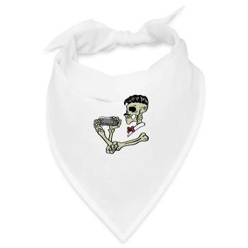 Skelett Barkeeper Alkoholisch Gift - Bandana - Weiß - Vorne