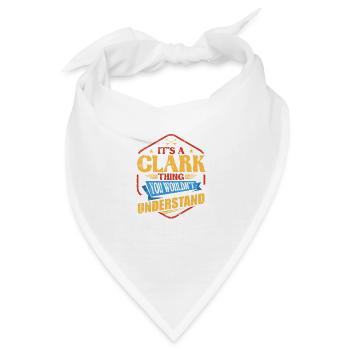 Es ist eine Clark-Sache Lustiger Nachname Humor Fa - Bandana - Weiß - Vorne