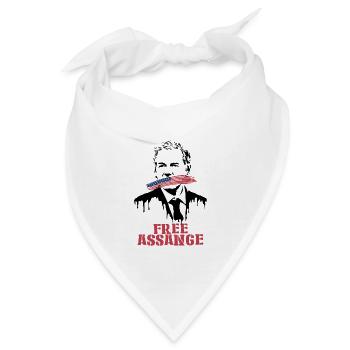 Free Assange Leak - Bandana - Weiß - Vorne