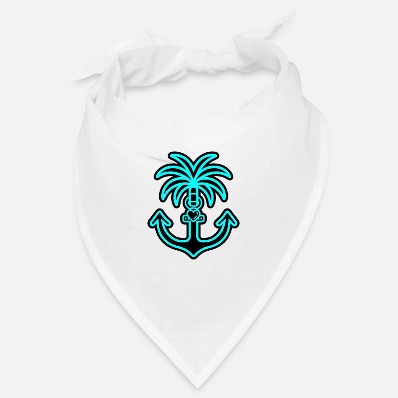 Palme Anker Herz Liebe Bandana