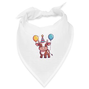 Stier Geburtstag Baby - Bandana - Weiß - Vorne