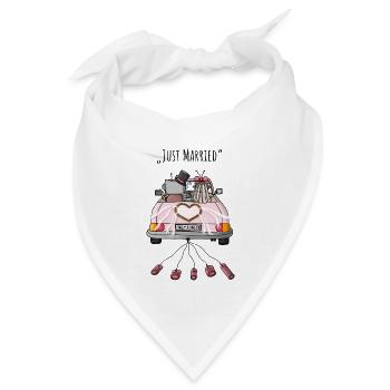 JUST MARRIED - Charlie & Charlotte - Bandana - Weiß - Vorne