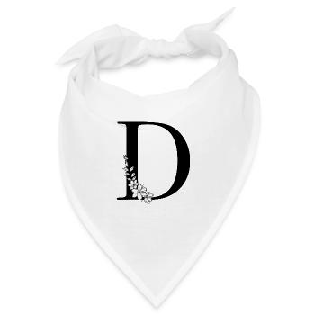 Buchstabe D - Bandana - Weiß - Vorne