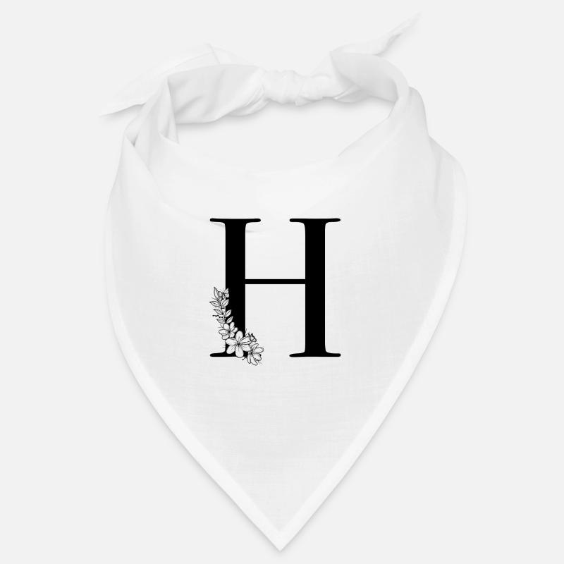 Buchstabe H - Bandana - Weiß