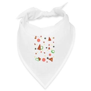 Pizzabelag Salami Pizza - Bandana - Weiß - Vorne