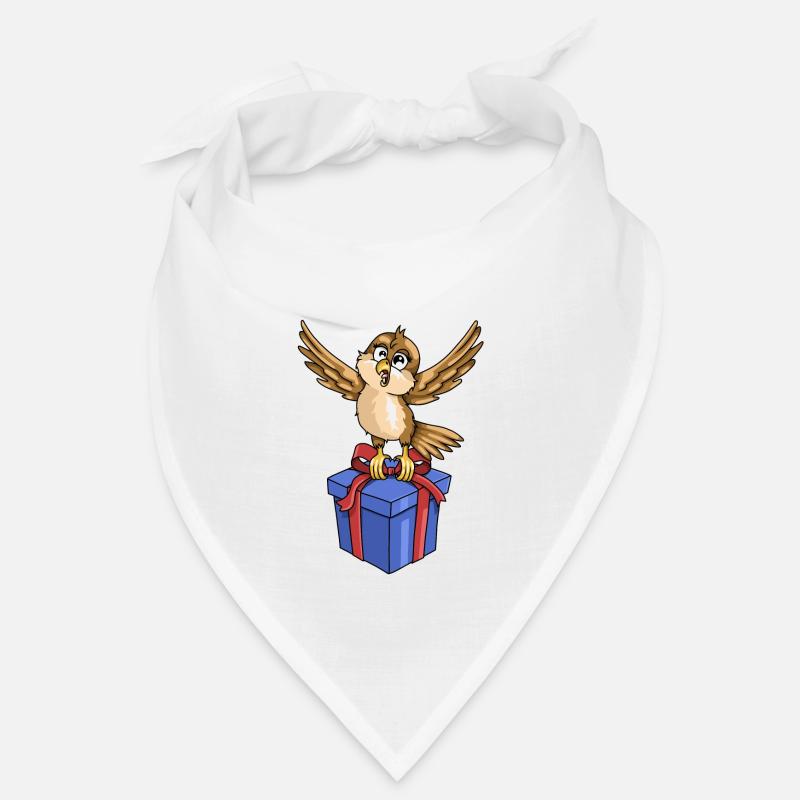 Lustiger Vogel mit Geschenk Bandana