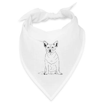 Chihuahua Mix - Bandana - Weiß - Vorne