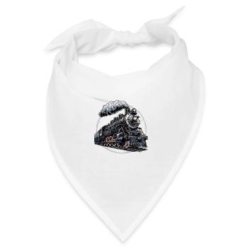 Dampflok Grafik - Bandana - Weiß - Vorne