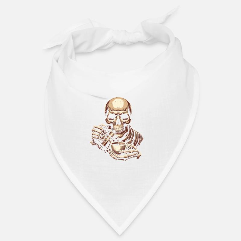 Skull mit Kaffeebecher Kaffee Bandana